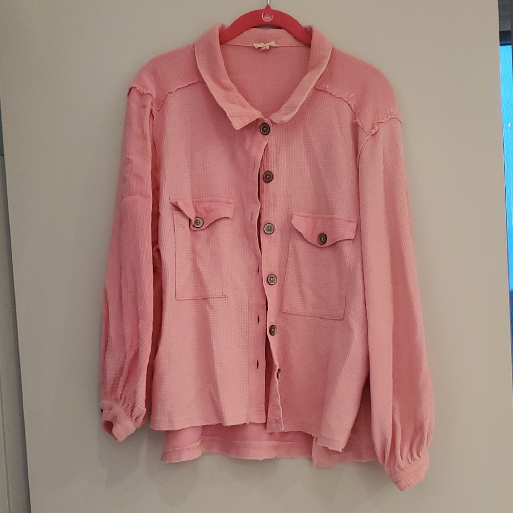 Pink Button-Up Shirt
